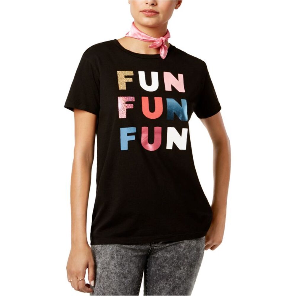 ban.do Womens Cotton Fun Metallic Graphic T-Shirt, NWT